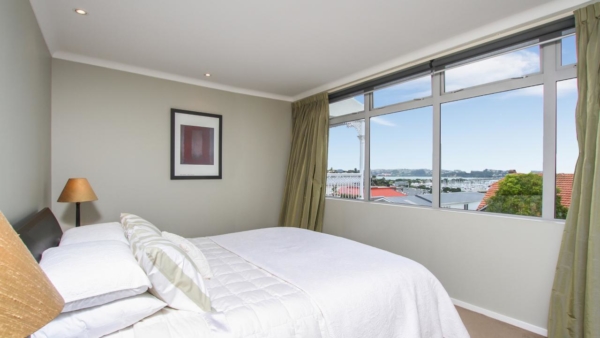 St Marys Bay, Auckland - Furnished Apartment bedroom with view