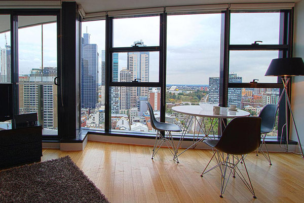 27 Little Collins St Apartment - living and view