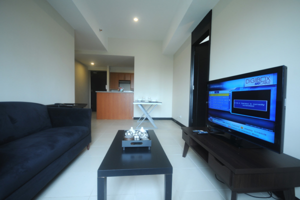 Fairways Towers, 2 bedroom apartment - BGC - living and tv