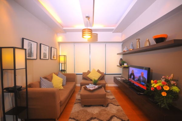 One Rockwell Apartment, Makati City - lounge and tv