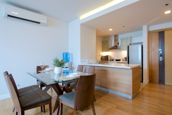 Park Terraces - 2 bedroom Makati City apartment - kitchen and dining