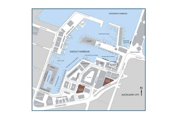 Viaduct Harbour, Auckland - map