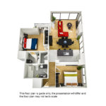 Floor plan for 6105 Eureka apartment