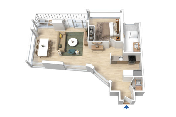 JBL Apartment 1701 - floor plan