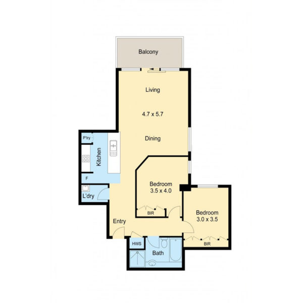Clarendon Street apartment 2107 - floor plan