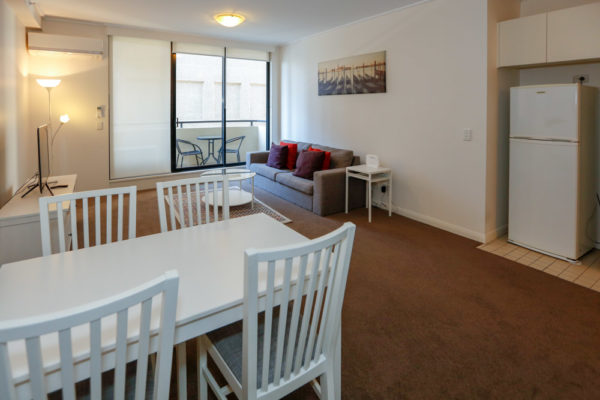 Apex Apartments, North Sydney - dining and living area