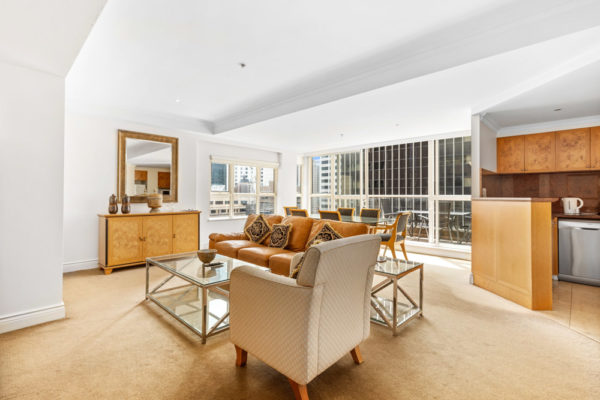 Bond St, Mantra apartment, Sydney - living room