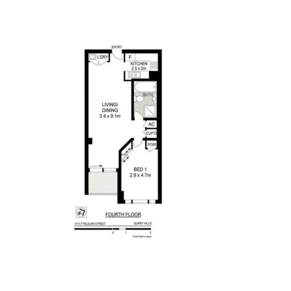 Paramount Apartments, Surry Hills - apt 17 floor plan