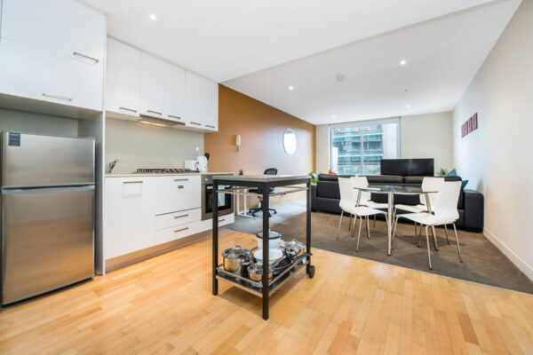 Atlantis - Melbourne apartment - dining and kitchen