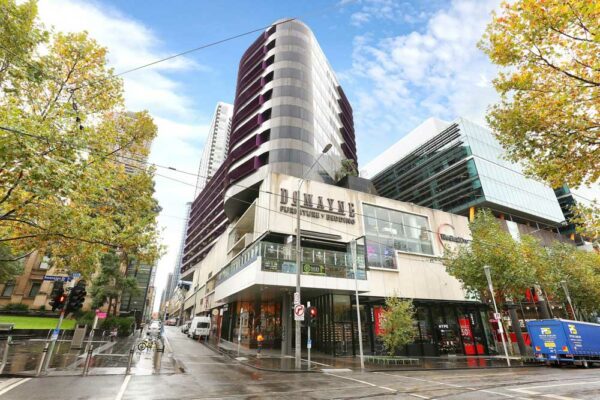 QV2 apartment - street view from Swanston Street