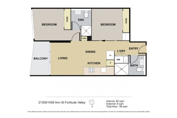 Ann St, Brisbane - Apartment floor plan