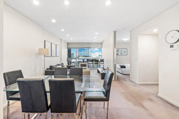 Shelley St, Sydney apartment - dining and living room