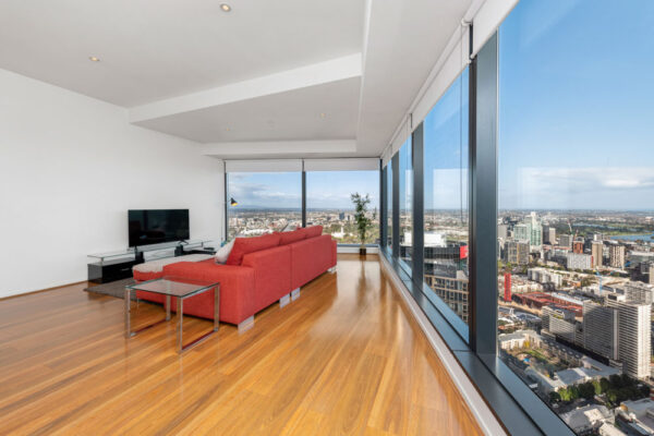 Eureka apartment 5501 - living room with city view