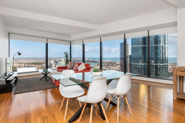 Eureka apartment 5501 - living room with city view