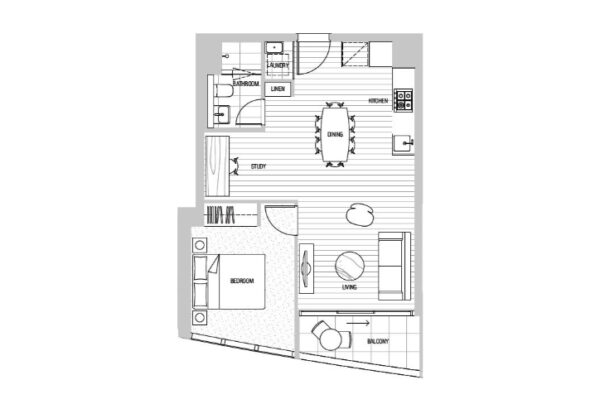 3807/628 Flinders St apartment floor plan