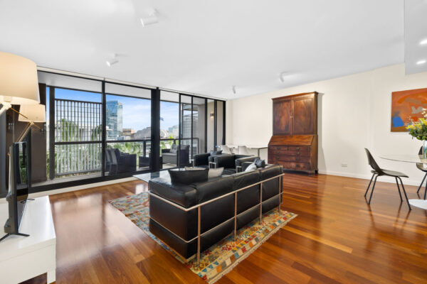 Shelley St, Sydney - apartment 701 living room with view