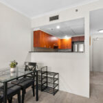 Aston apartments at Martin Place, dining area and kitchen