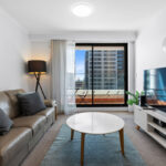 Aston apartments 2604 at Martin Place, living room