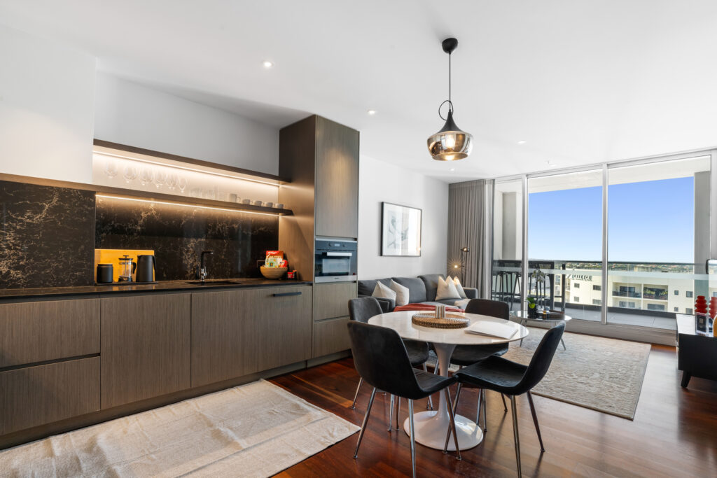 QT Apartments, Perth - apartment 1706 living and dining