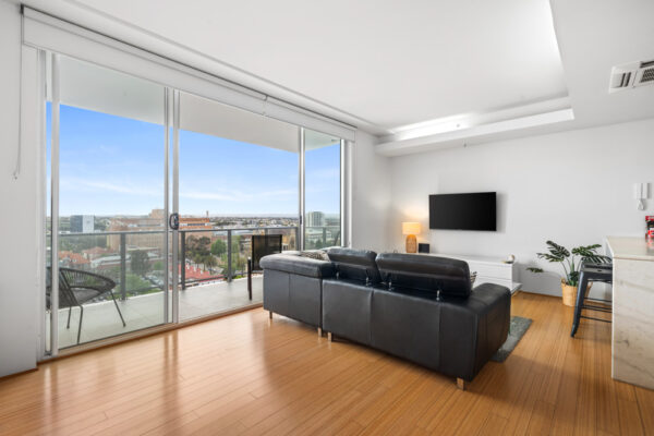 Condor Towers, Perth. Apartment 107 living room