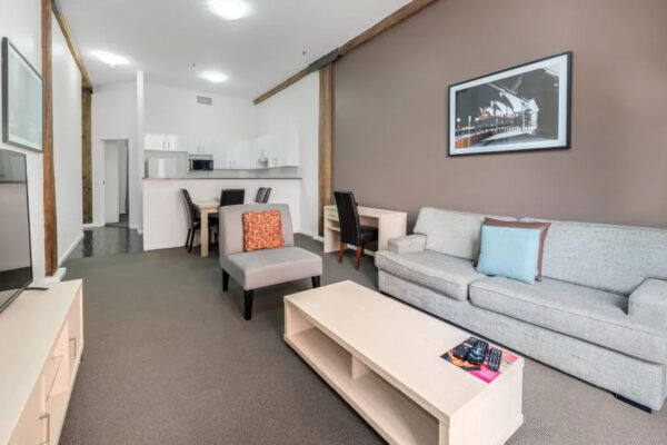 Pyrmont, Goldsbrough apartment, one bedroom - living room