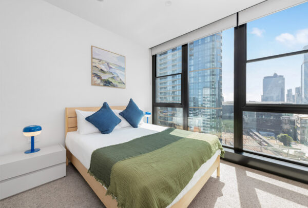 LIV Aston apartment, Melbourne, bedroom