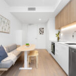 LIV Aston apartment, Melbourne, kitchen and dining